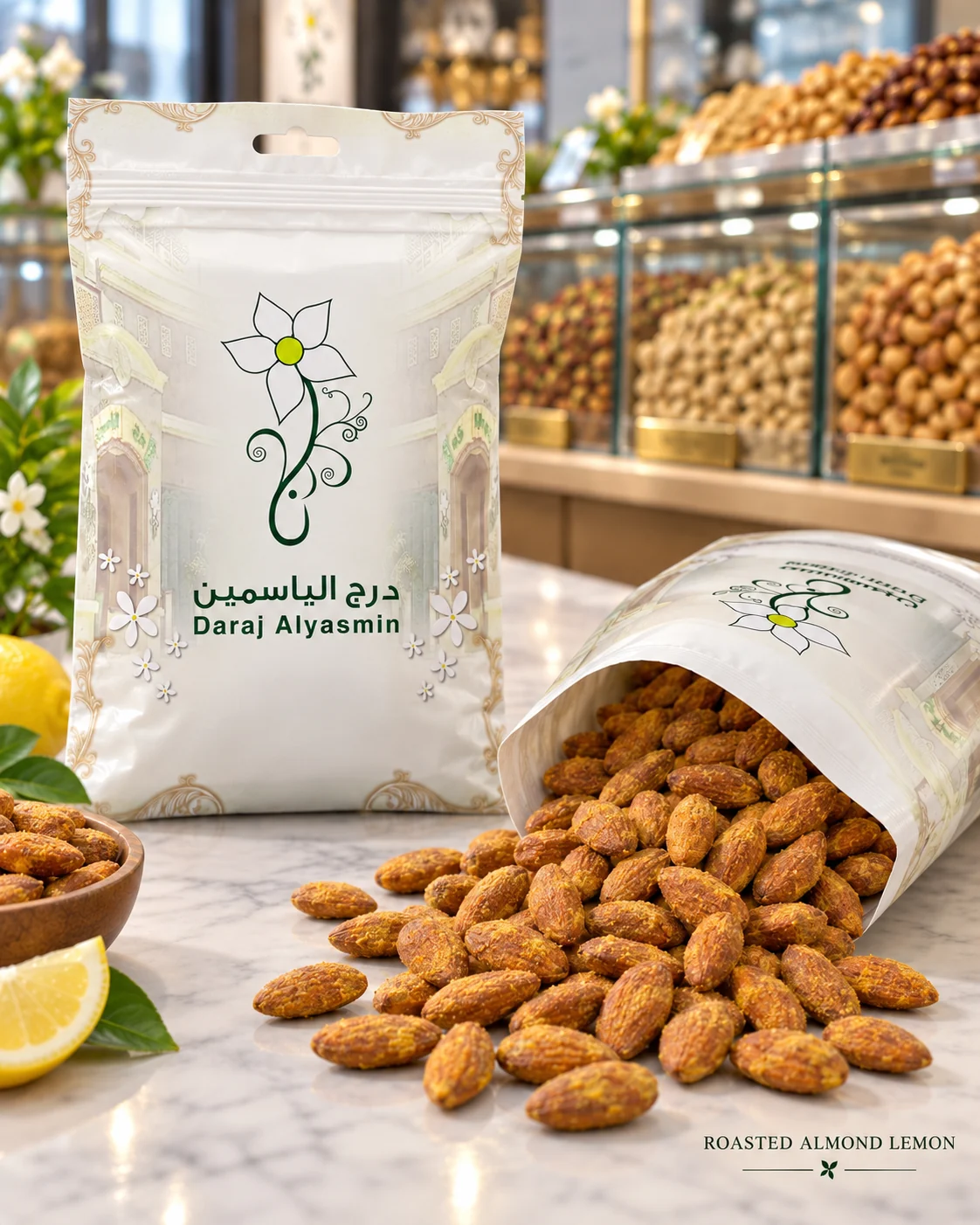 لوز محمّص بالليمون
